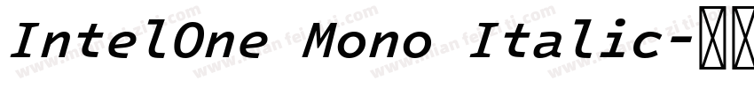 IntelOne Mono Italic字体转换